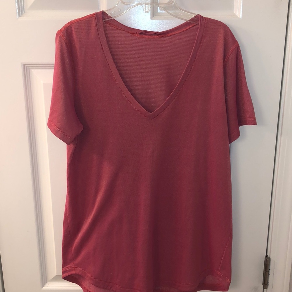 SOLD DONT BUY!! light pink sparkle lululemon top